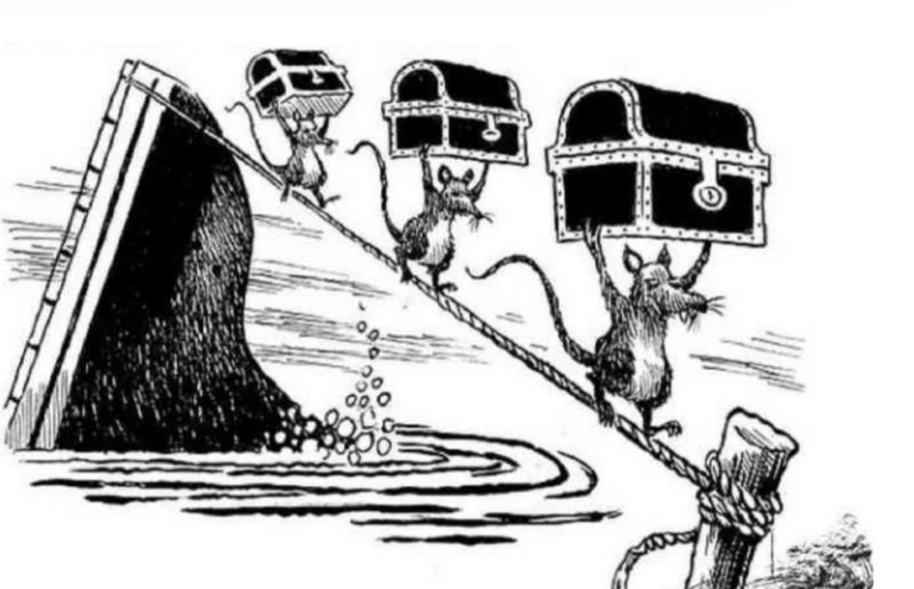 Крысы бегут с тонущего корабля. Крысы покидают тонущий корабль. Крысы с корабля. Карикатура крысы бегут с корабля.