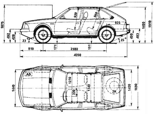 Москвич 2141 чертеж