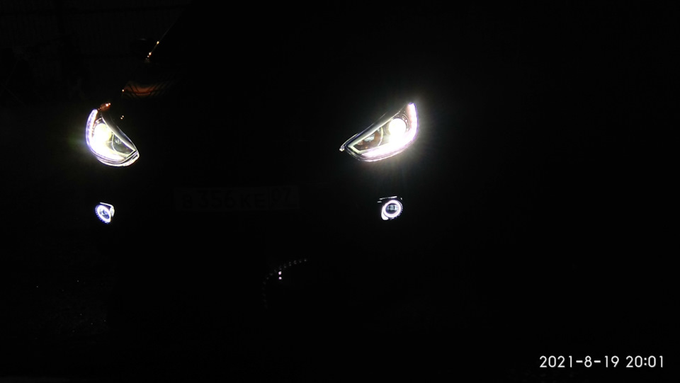 Линзованные фары и bi led светодиод — Hyundai Solaris (1G), 1,6 л, 2013 ...