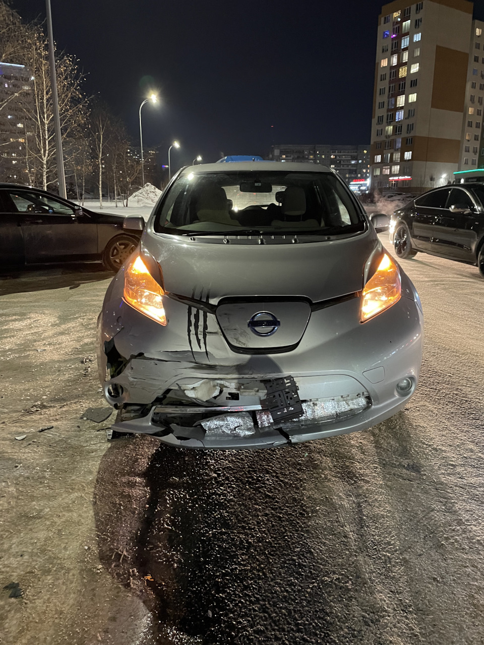 Ноускат aze0 — Nissan Leaf (1G), 2012 года | ДТП | DRIVE2