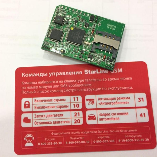 Карта активации gsm модуля