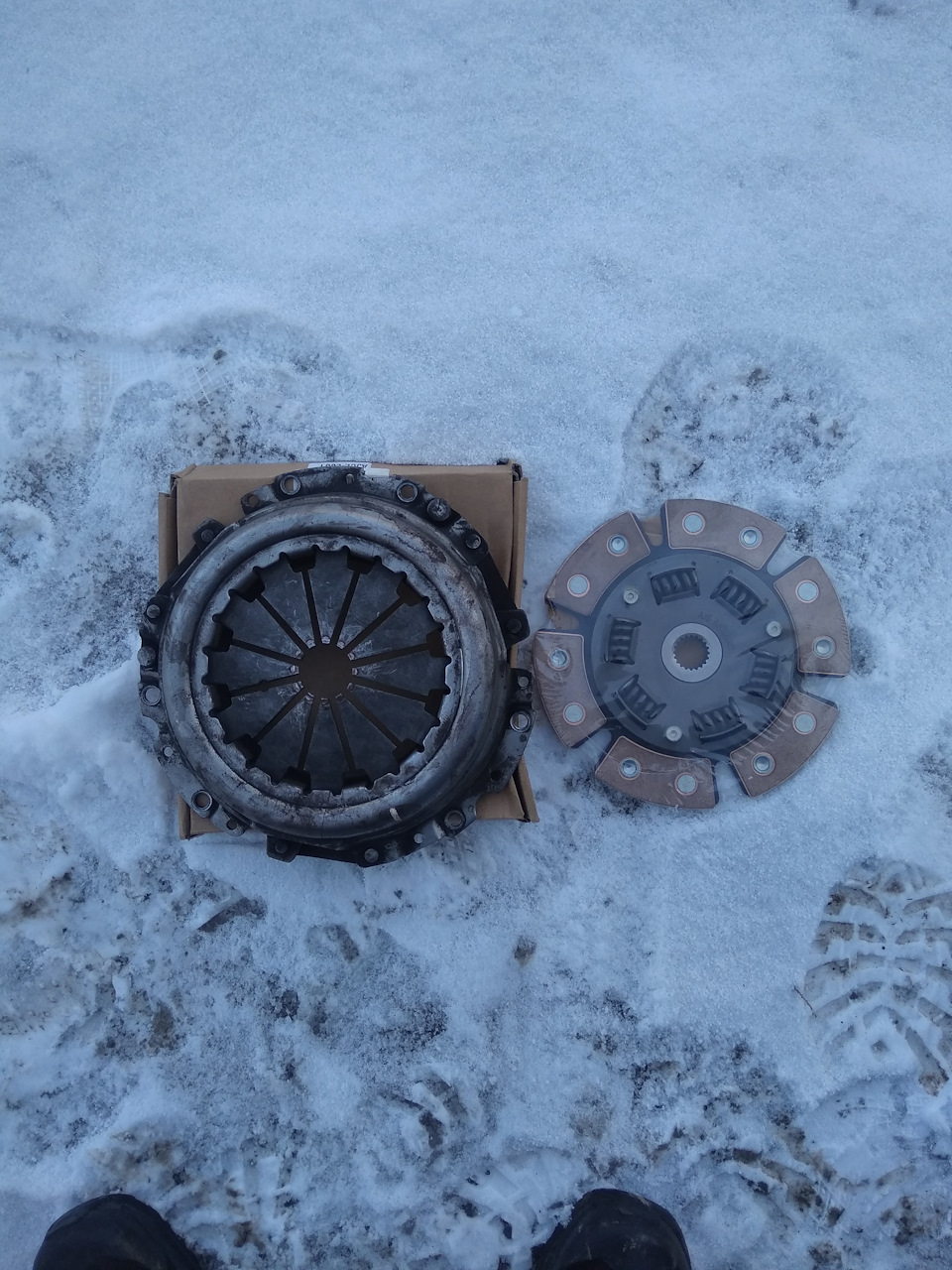 Установка керамического сцепления 6 лепестков и 2вух лепестковой ...