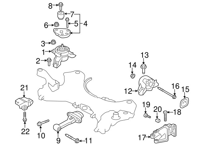 W Brkt Assy Roll Rod Kia Hyundai Drive