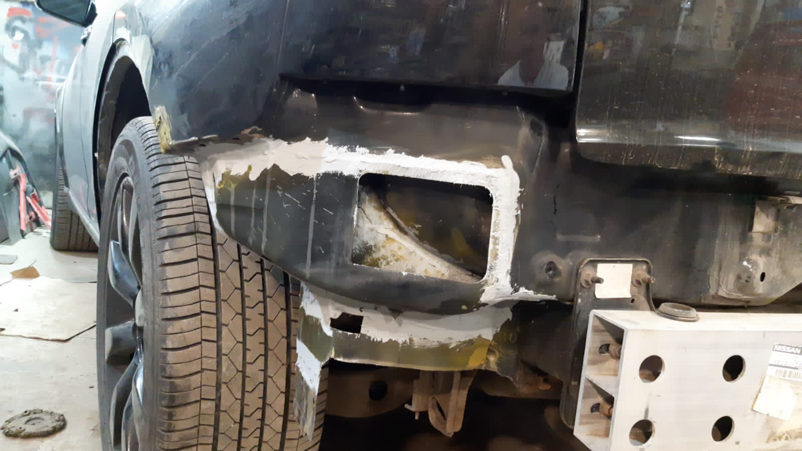 Ремонт задних крыльев — Infiniti FX (1G), 3,5 л, 2004 года | кузовной ...