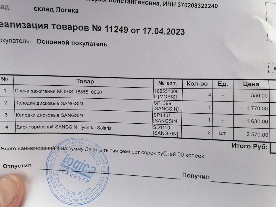 SP1399 Колодки тормозные передние SANGSIN | Запчасти на DRIVE2