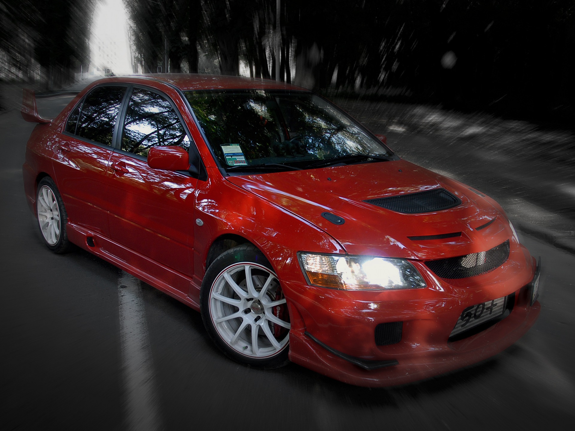 Lancer 9 Evolution Sunset