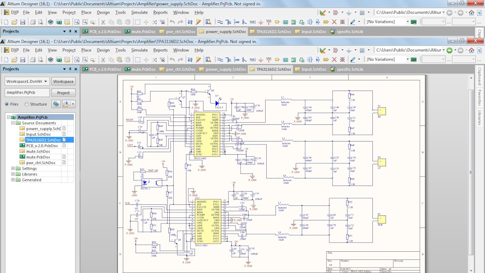 Многоканальные схемы в altium designer