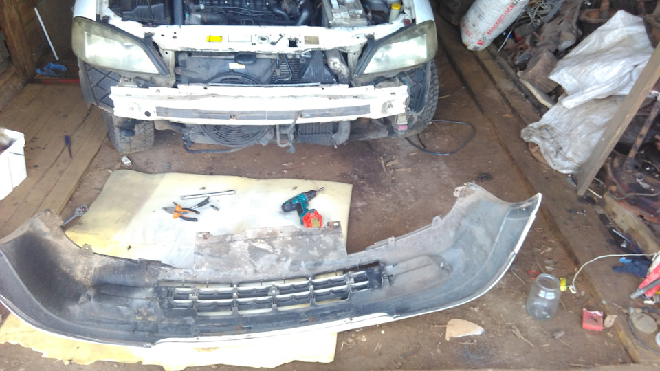 пришлось снять бампер — Opel Astra G