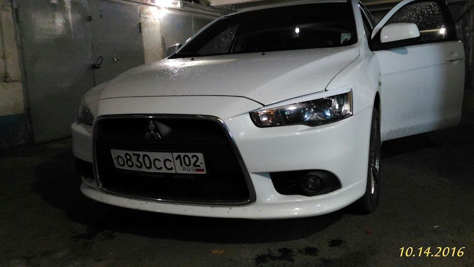 Реснички. — Mitsubishi Lancer X, 1,6 л., 2013 года | стайлинг | DRIVE2