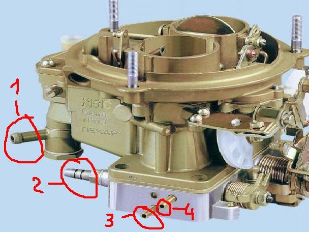 Карбюратор к 151 схема шлангов