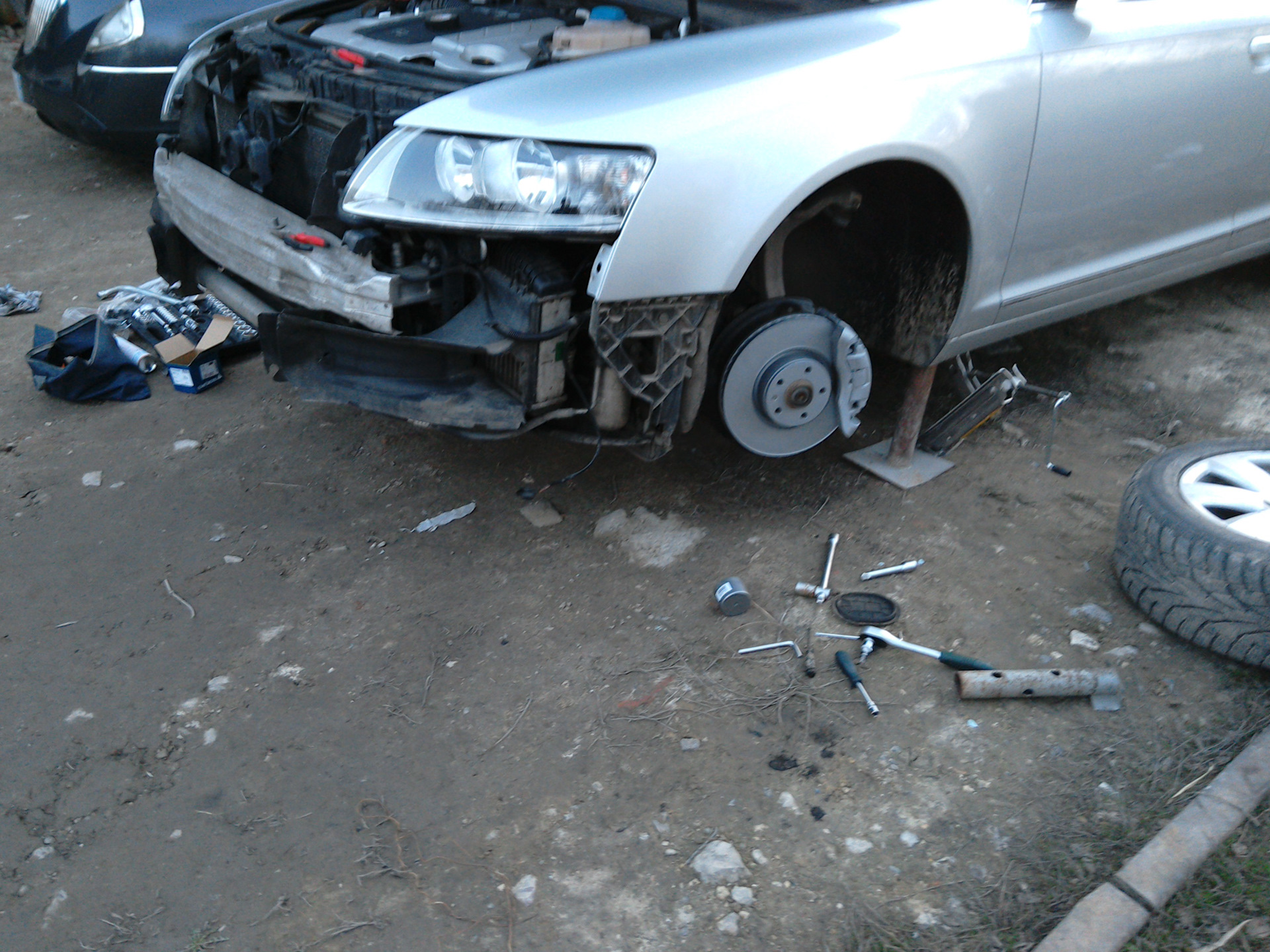Покрасил бампер после ДТП и востановил цвет супортов. — Audi A6 (C6), 2 ...