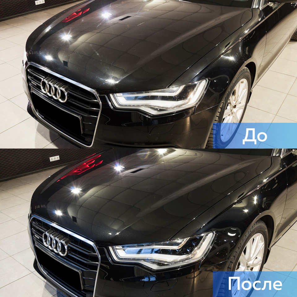 После полировки фото ДО и ПОСЛЕ — Audi A6 (C7), 3 л, 2011 года | мойка |  DRIVE2