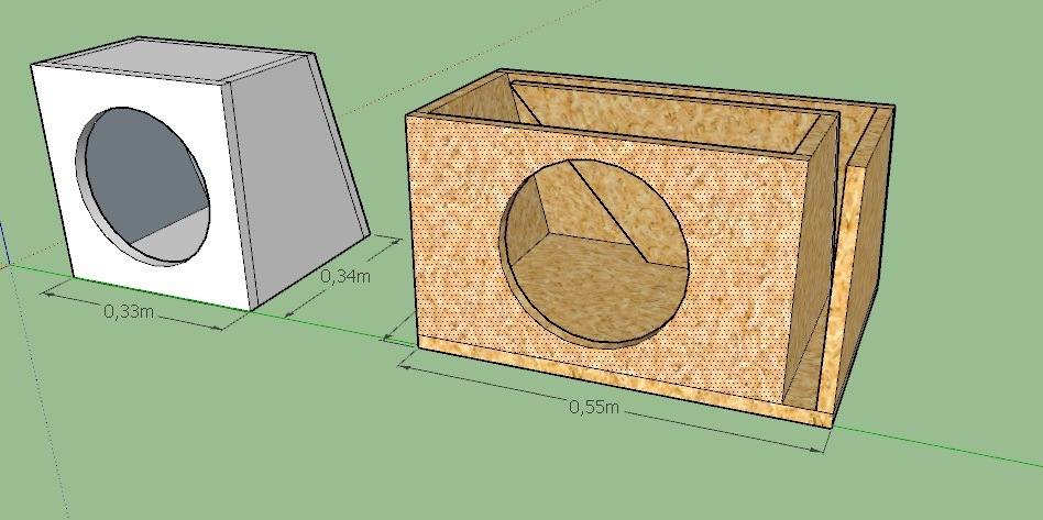 Короб для сабвуфера трапеция