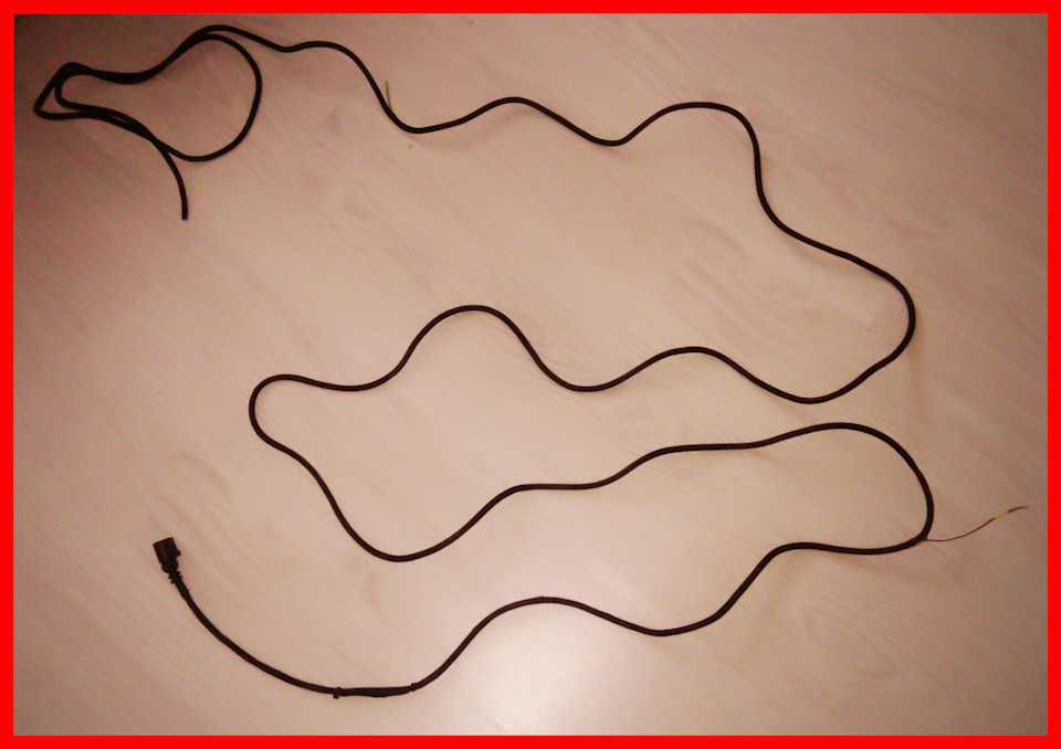 Жгут от разъема до провода идущего в колодку получился 3 метра 20 см, лишнее потом было беспощадно отрезано:) — Volkswagen Golf Mk4