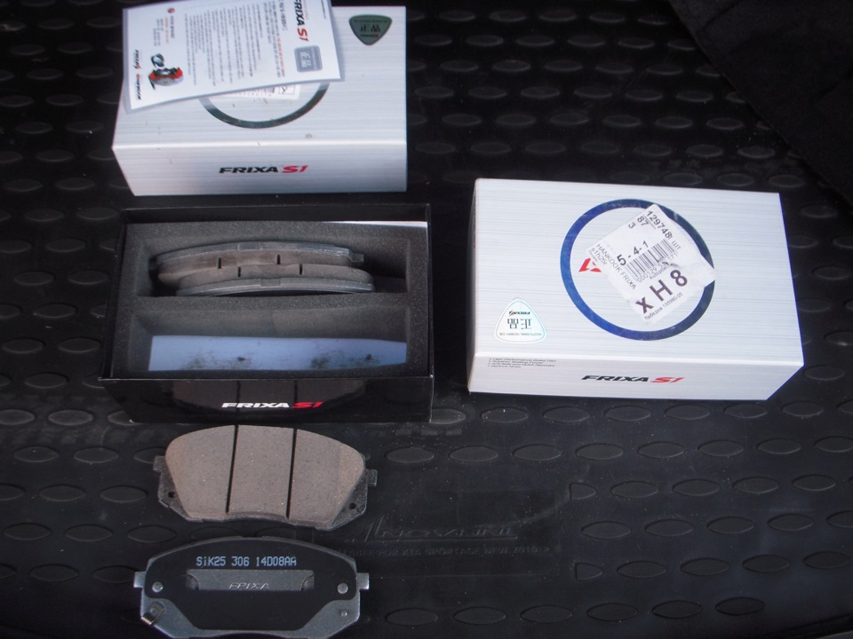 колодки HANKOOK FRIXA S1 — KIA Sportage (3G), 2 л, 2011 года ...