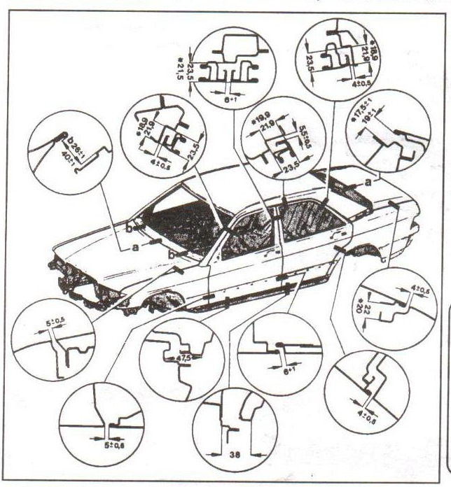 Схема кузова w124