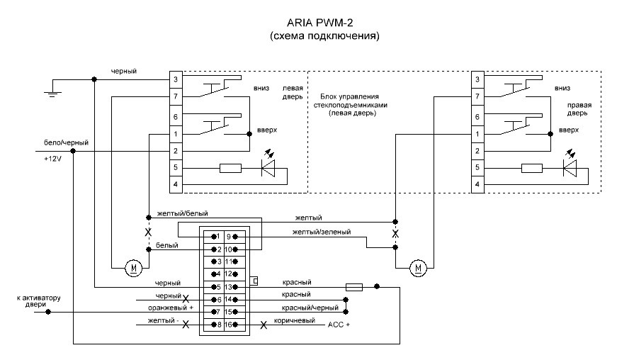 Mongoose 2 channel power window module схема