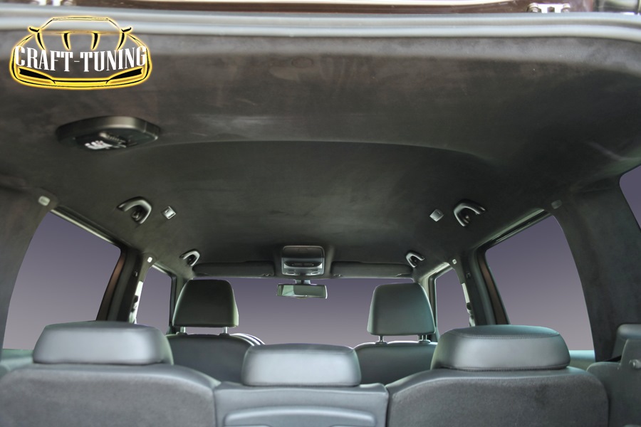 Skoda Yeti — перетяжка потолка в черную алькантару — Craft-Tuning на DRIVE2