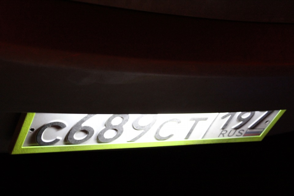 Диоды в габаритах + подсветка номера — KIA Rio 5-door (3G), 1,4 л, 2011 ...