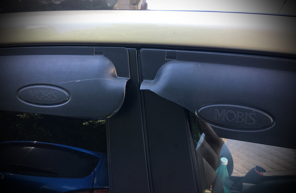 Правильные дефлекторы окон (Mobis vs Heko) — KIA Rio (2G), 1,4 л, 2011 ...