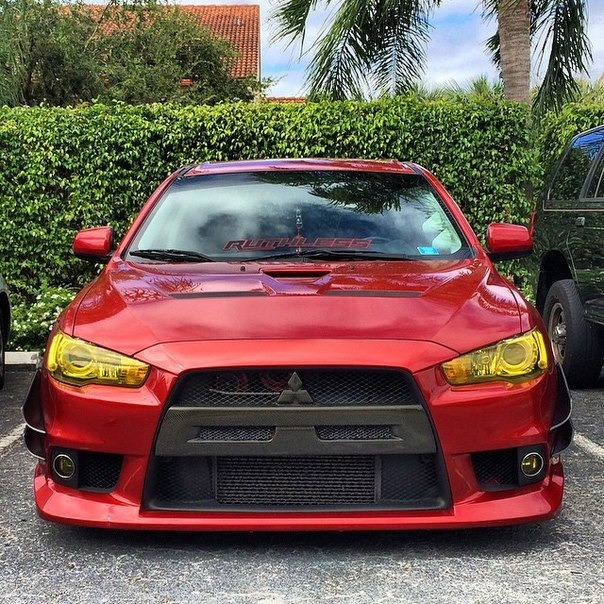 пленка на фары — Mitsubishi Lancer X, 2 л, 2009 года | аксессуары | DRIVE2