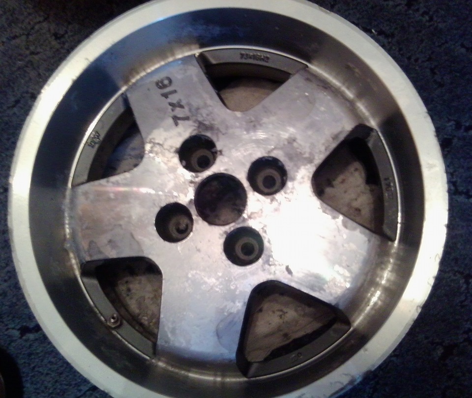 Прокатка, восстановление и покраска дисков. — Audi 100 (C3), 2,3 л ...