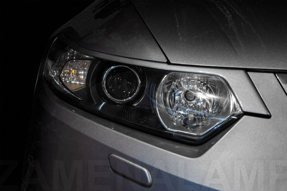 HONDA ACCORD (8th generation) замена штатных линз на биксеноновые 3.0 ...