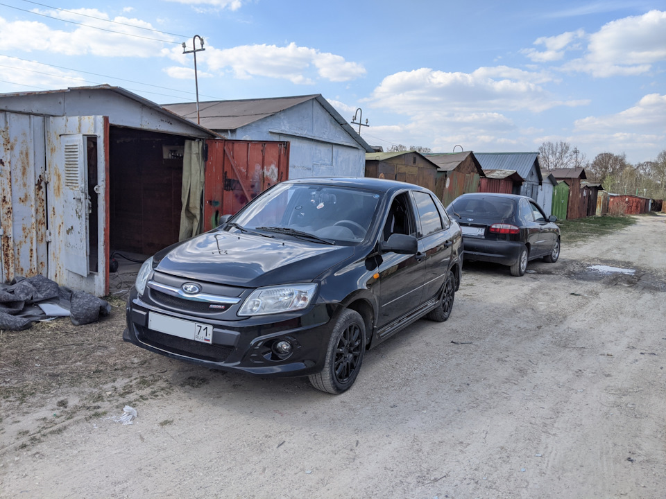 Обвес Гранта Спорт. Часть 3. Пороги и спойлер — Lada Гранта, 1,6 л ...