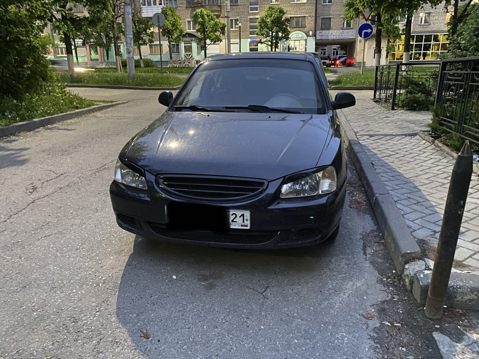 Реснички и решетка Хендай акцент — Hyundai Accent (2G), 1,5 л, 2007 ...