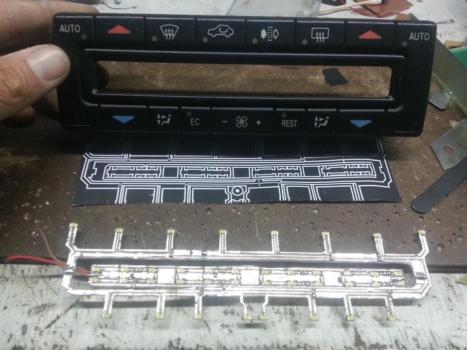 LED Подсветка Климат контроля MB W208/W210 — DRIVE2