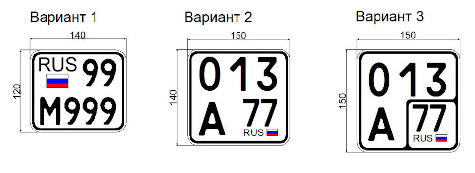 Размеры гос номера мотоцикла старого образца