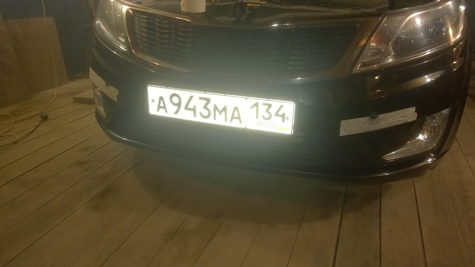 Парктроники AVS "PS-126U" Часть 2 — KIA Rio (3G), 1,6 л, 2013 года ...