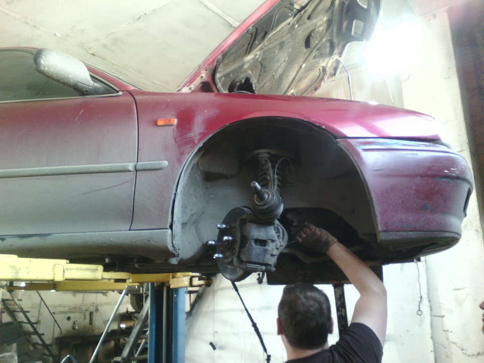 Второй день ремонта ГБЦ или свап коробки в Rover 620 — Volvo 850, 2,3 л ...