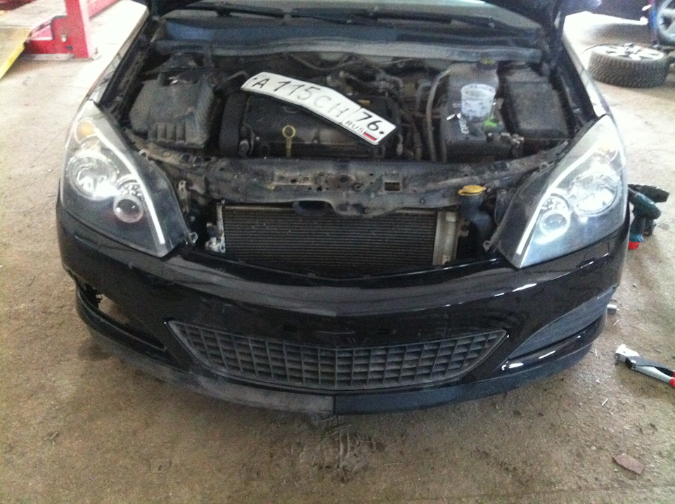покрасил бампер и решетку — Opel Astra H GTC, 1,6 л, 2007 года ...