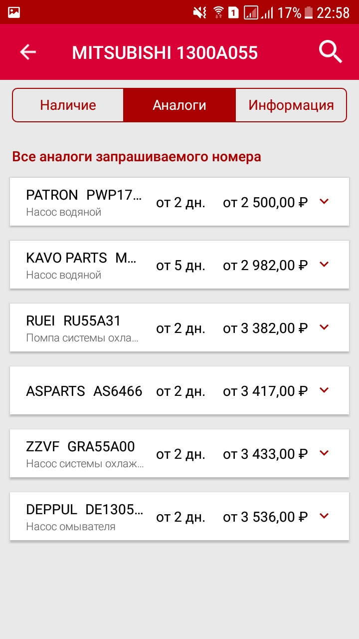 RU55A31 Насос системы охлаждения RUEI | Запчасти на DRIVE2