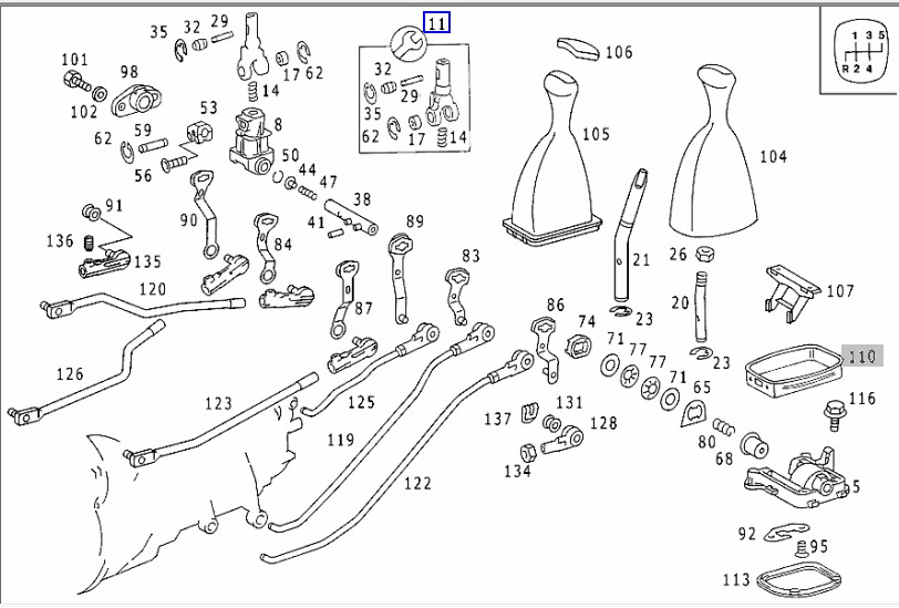 Восстановление кулисы МКПП — Mercedes-Benz C-class (W202), 1,8 л, 2016 ...
