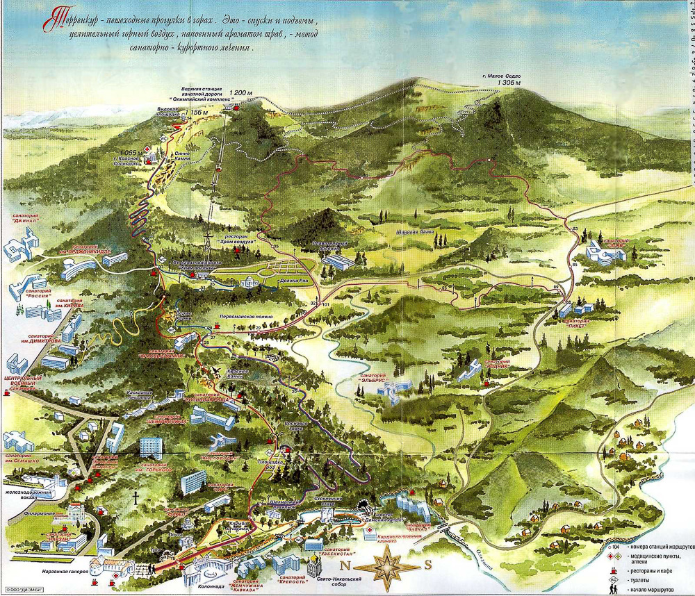 Карта парка Кисловодска