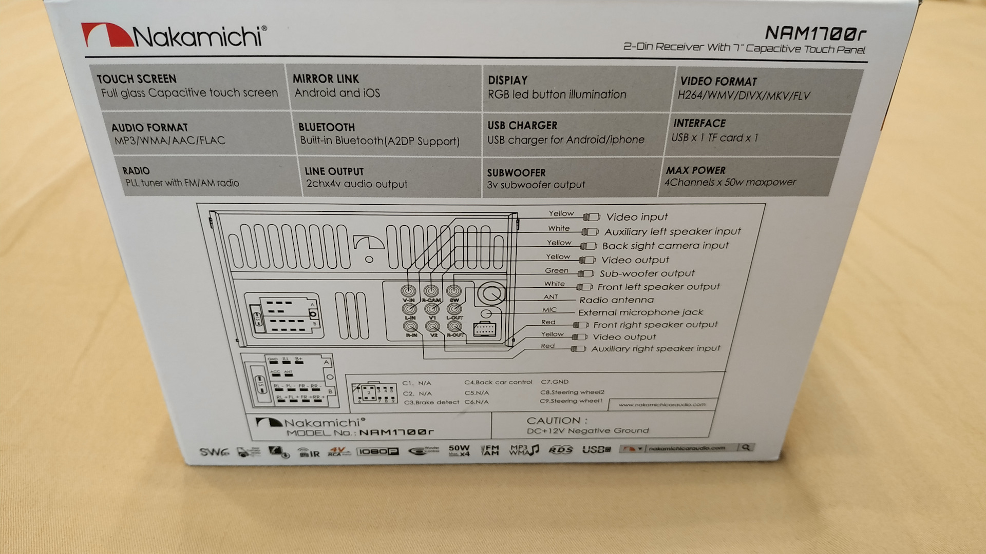 Nakamichi 1700 2 din схема подключения