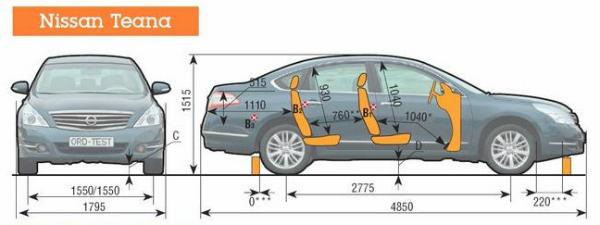 Чертеж ниссан теана