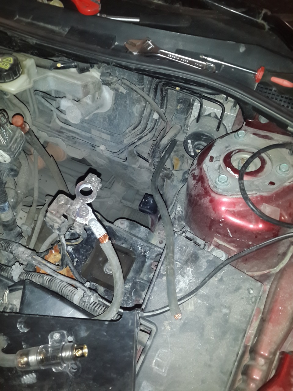 протяжка кабеля кг 35 — Mazda 3 (1G) BK, 2 л, 2008 года | автозвук | DRIVE2