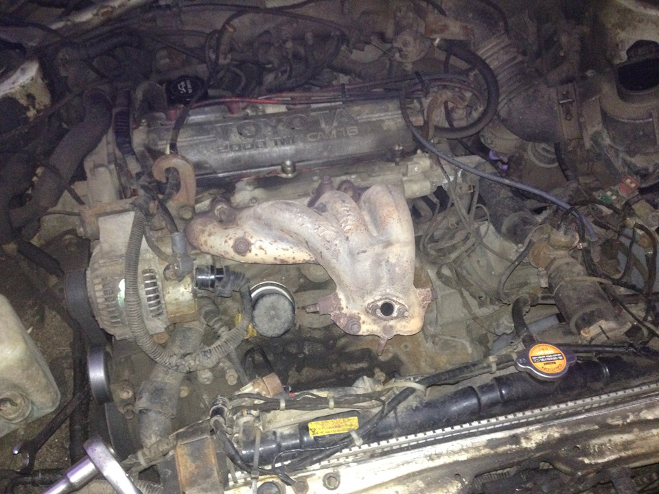 Сварка выпускного коллектора — Toyota Vista (20), 2 л., 1989 года ...