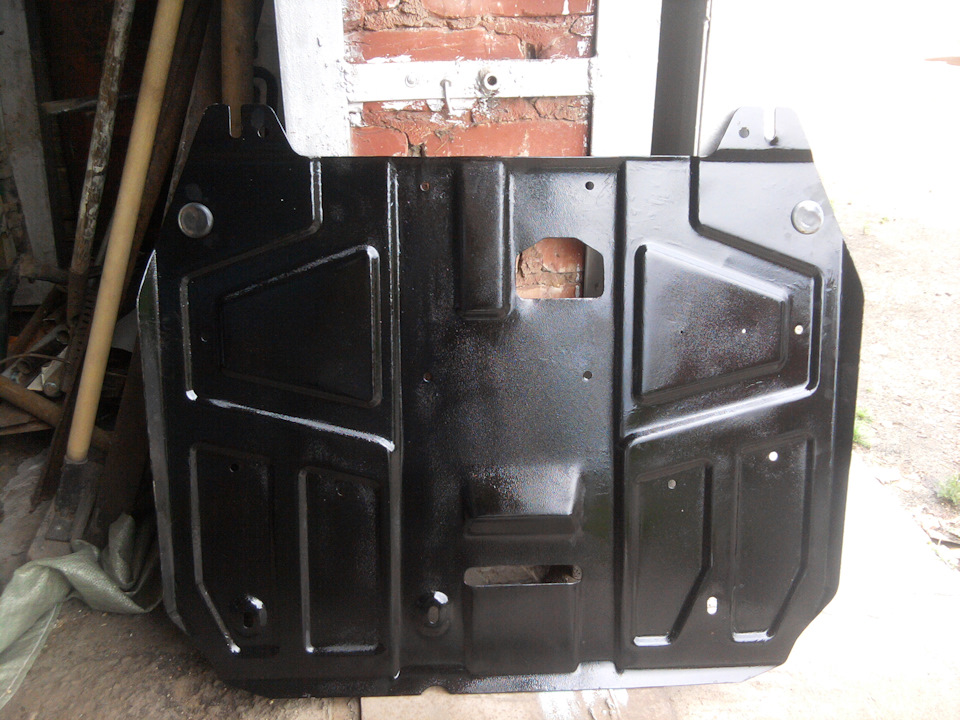 Покраска защиты двигателя — Hyundai Elantra (5G), 1,6 л, 2014 года ...