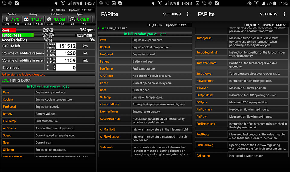 FAPlite — Citroen C5 (2G)