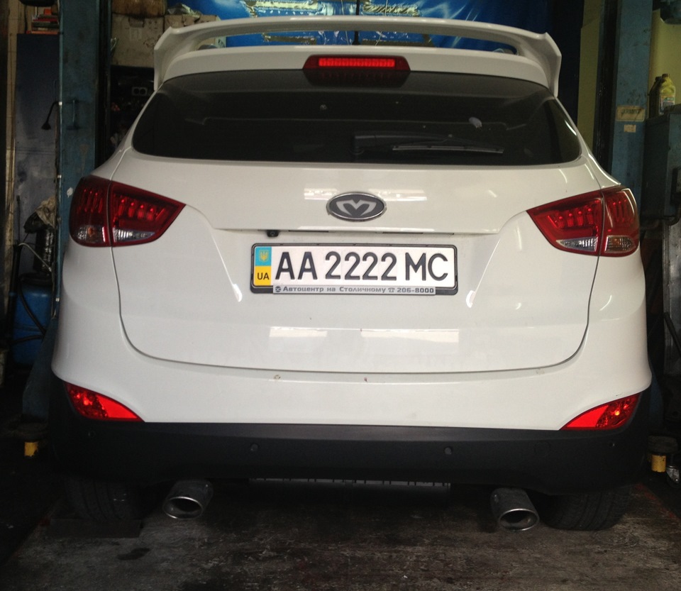Установлен двойной глушитель от EVO X и сделана чиповка. — Hyundai ix35 ...