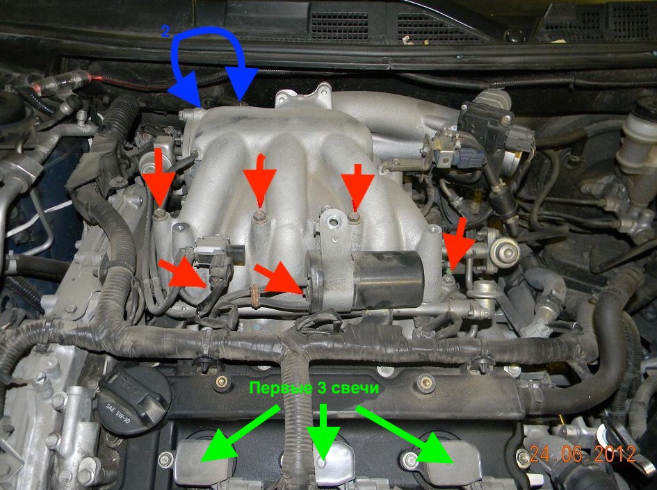 замена свечей ниссан мурано z51