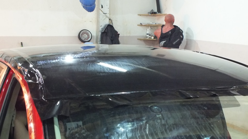 Запись #30: Оклейка крыши в черный глянец — Nissan Tiida (1G), 1,6 л ...