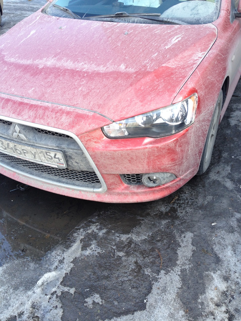 Поездка в Новосибирск и разбитая туманка — Mitsubishi Lancer X, 1,6 л, 2012  года | поломка | DRIVE2