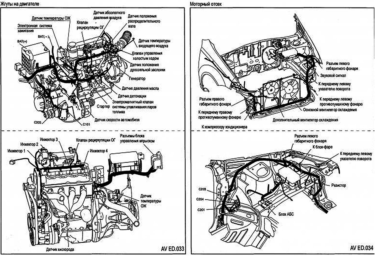 F14d4 двигатель схема