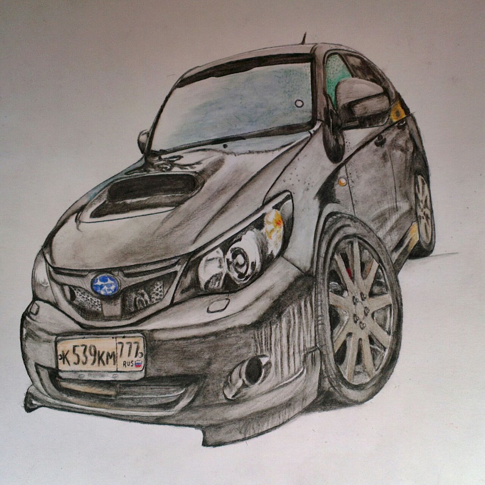 Рисунок моей машины — Subaru Impreza WRX (GH/GE/GV/GR), 2,5 л, 2008 года |  просто так | DRIVE2