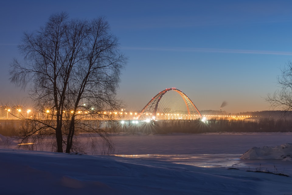 Ночные огни арочного моста Новосибирска — Сообщество «Фотография» на DRIVE2